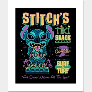 Stitch Tiki Shack - Creepy Cute - Vintage Retro Surf Vacation Posters and Art